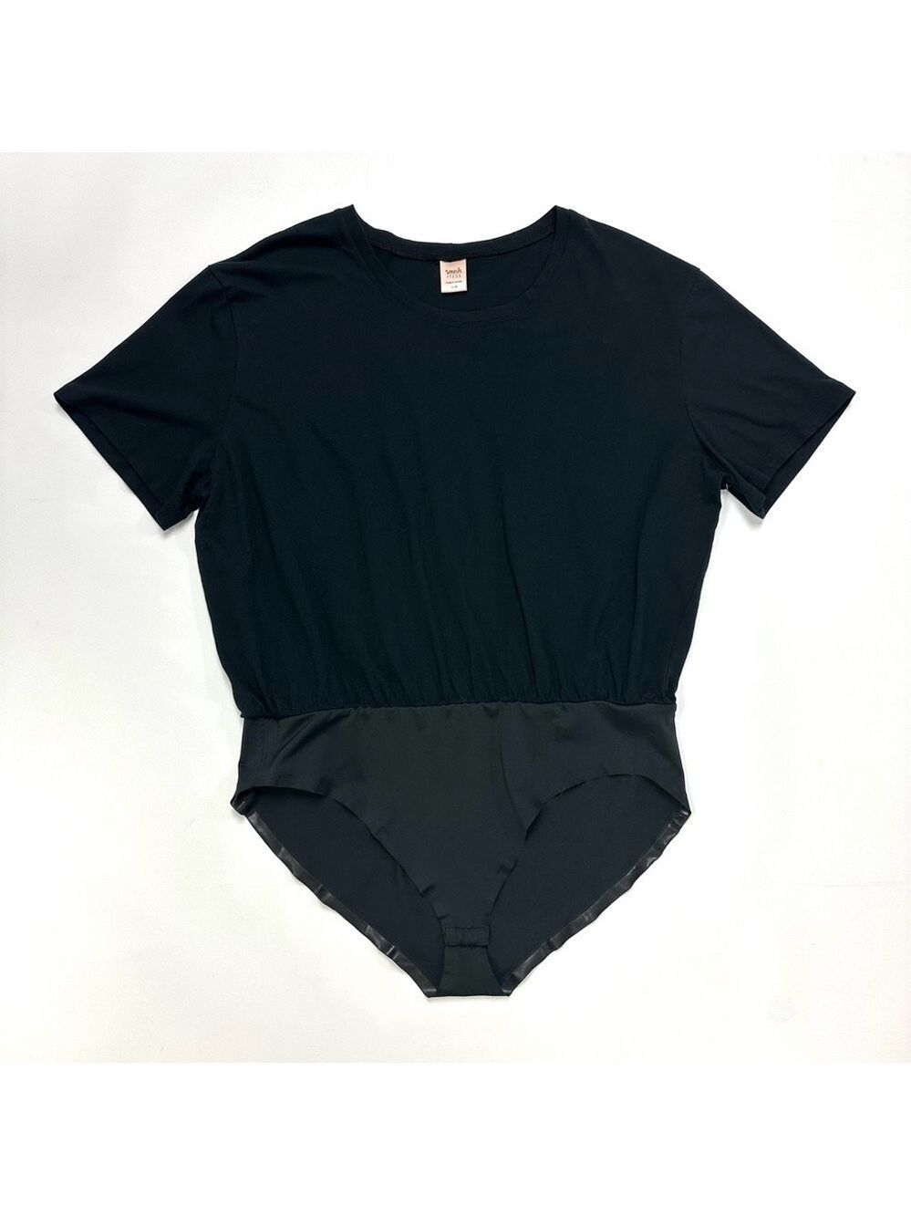 Smash + Tess black The T shirt bodysuit short sleeve cotton top bodysuit Large